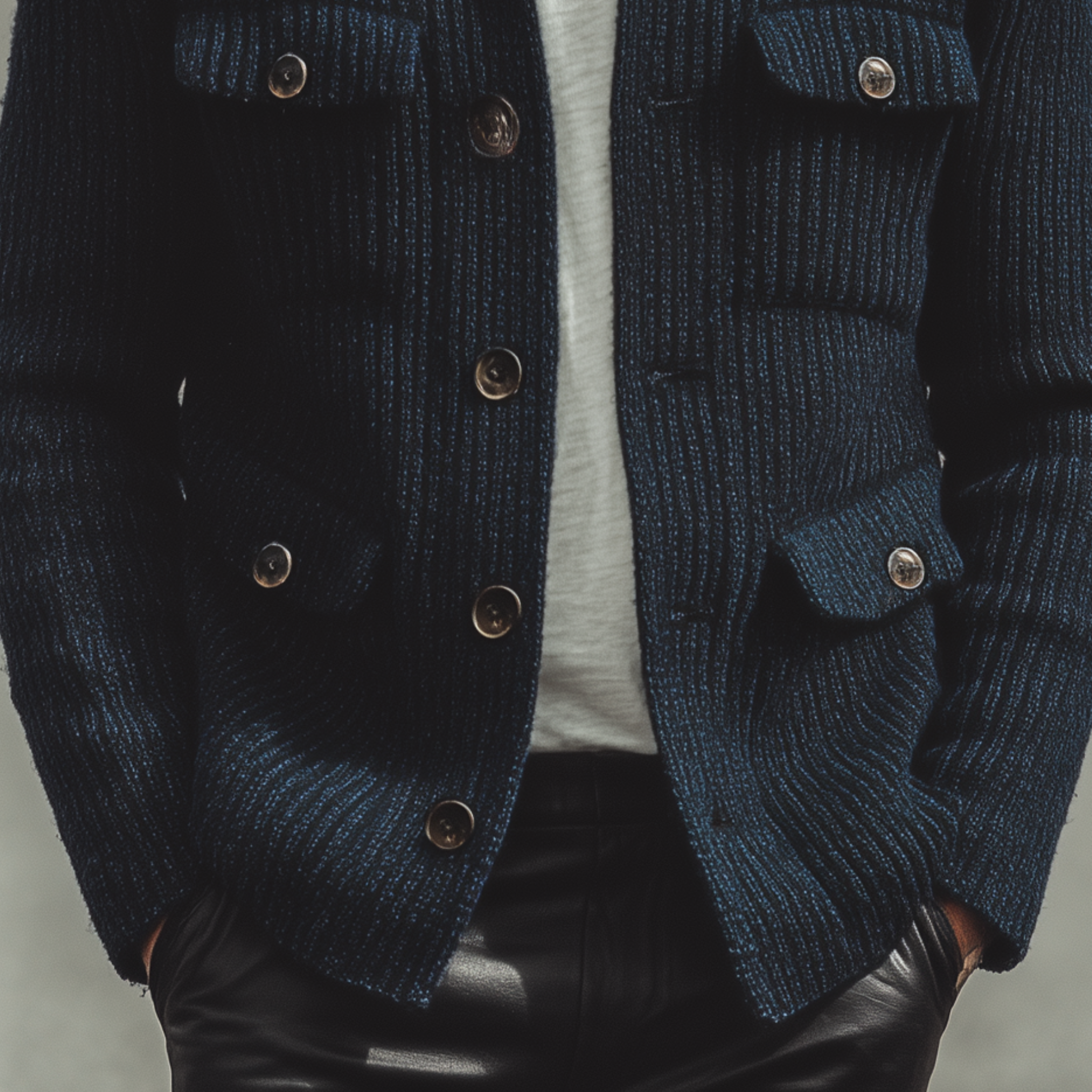 Canuck™| Classic Casual Multi-Pocket Lapel Knit Cardigan