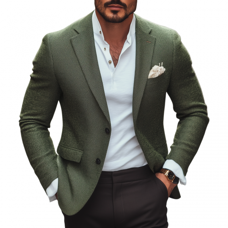 Canuck™| Vintage Elegant Tweed Notch Lapel Single-breasted Slim-fit Blazer
