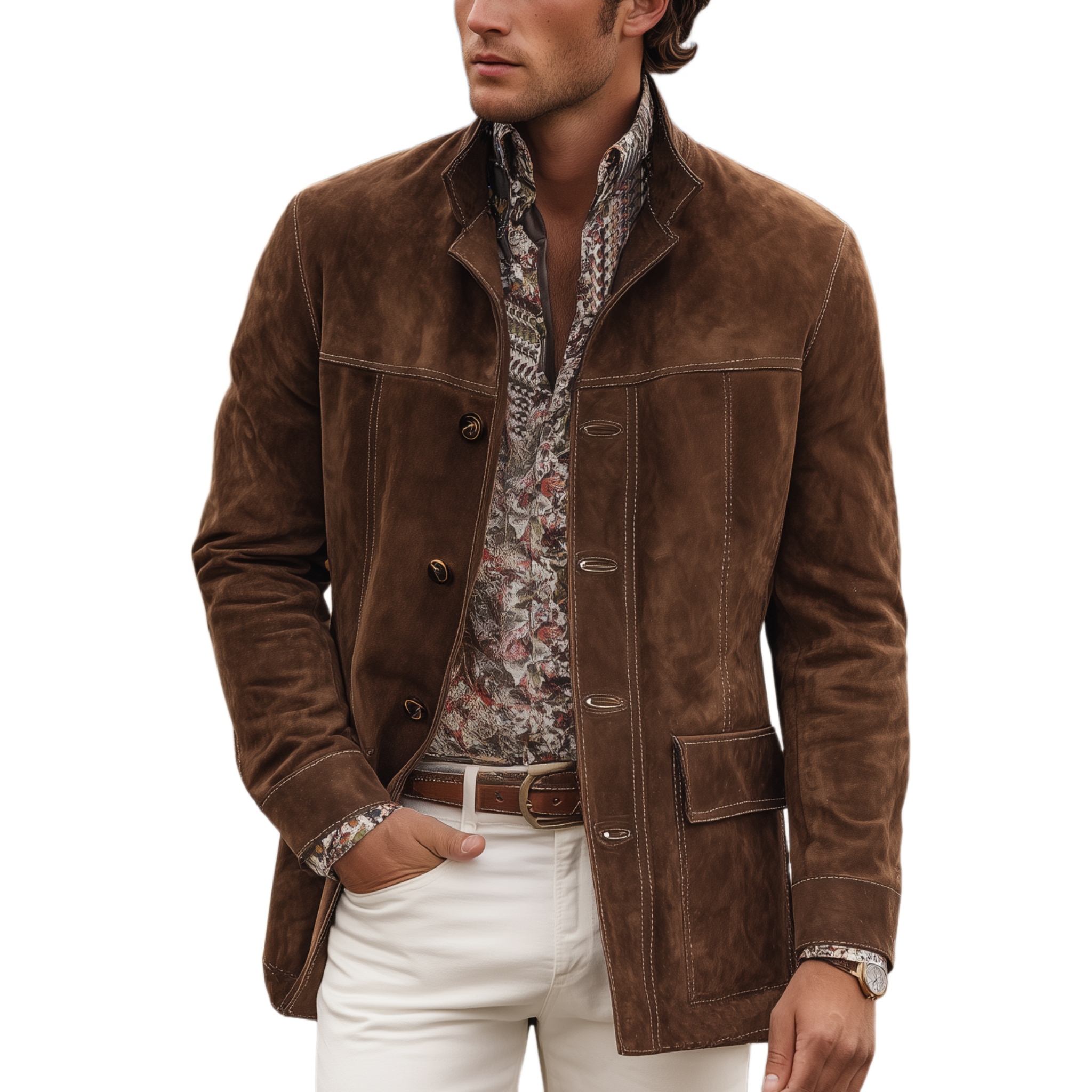 Canuck™| Classic Western Casual Tough Lapel Suede Jacket