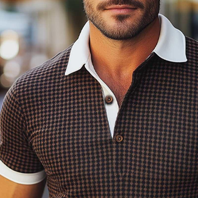 Canuck™| Summer Classic Business Plaid POLO Shirt