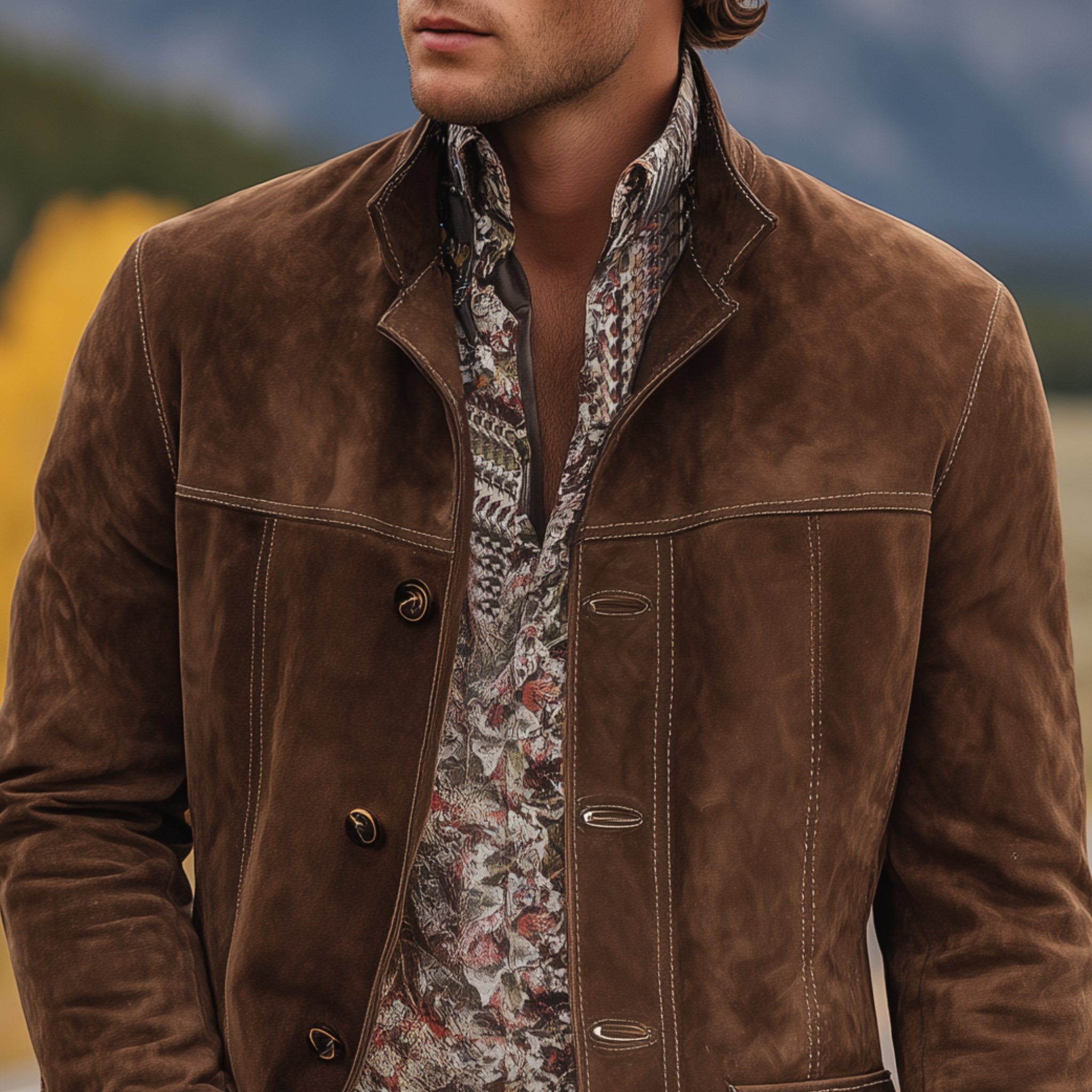 Canuck™| Classic Western Casual Tough Lapel Suede Jacket