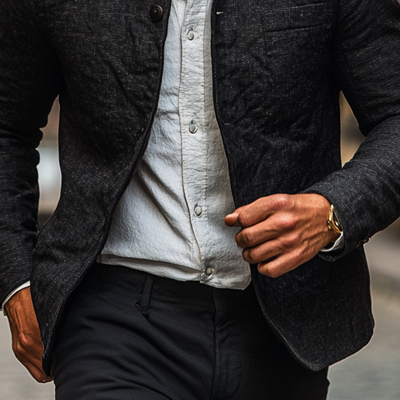 Canuck™| Blended Stand Collar Single-breasted Jacket