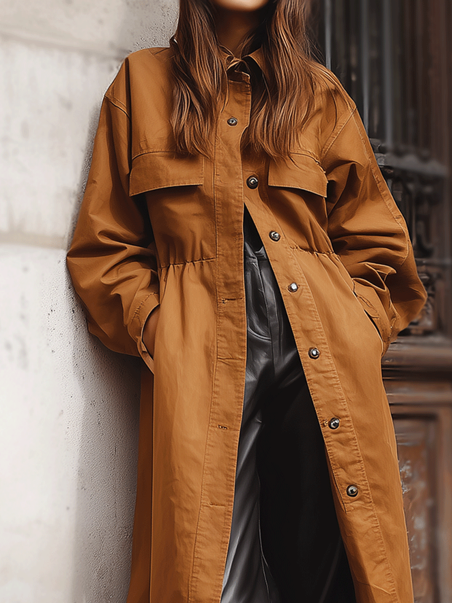 Canuck™| Casual Everyday Versatile Long Button Trench Coat