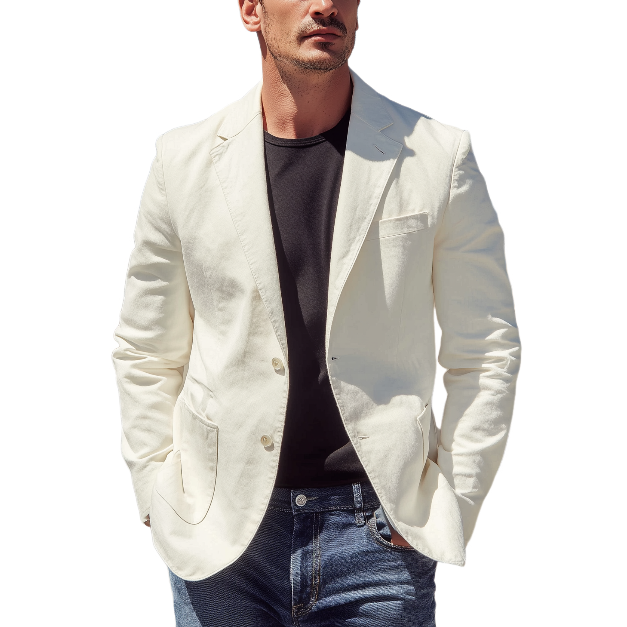 Canuck™| Classic Casual Solid Cotton Blend Single-breasted Blazer