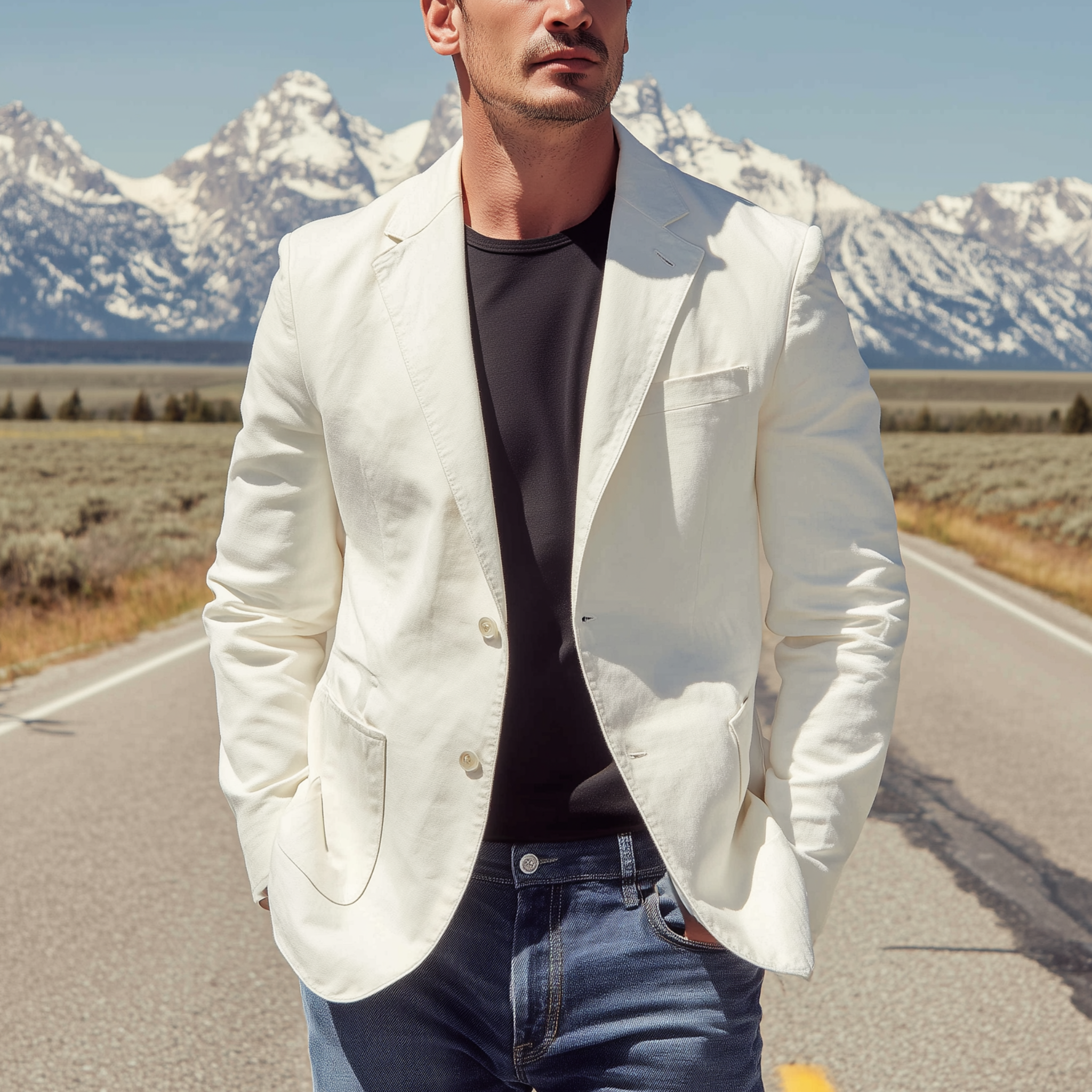 Canuck™| Classic Casual Solid Cotton Blend Single-breasted Blazer