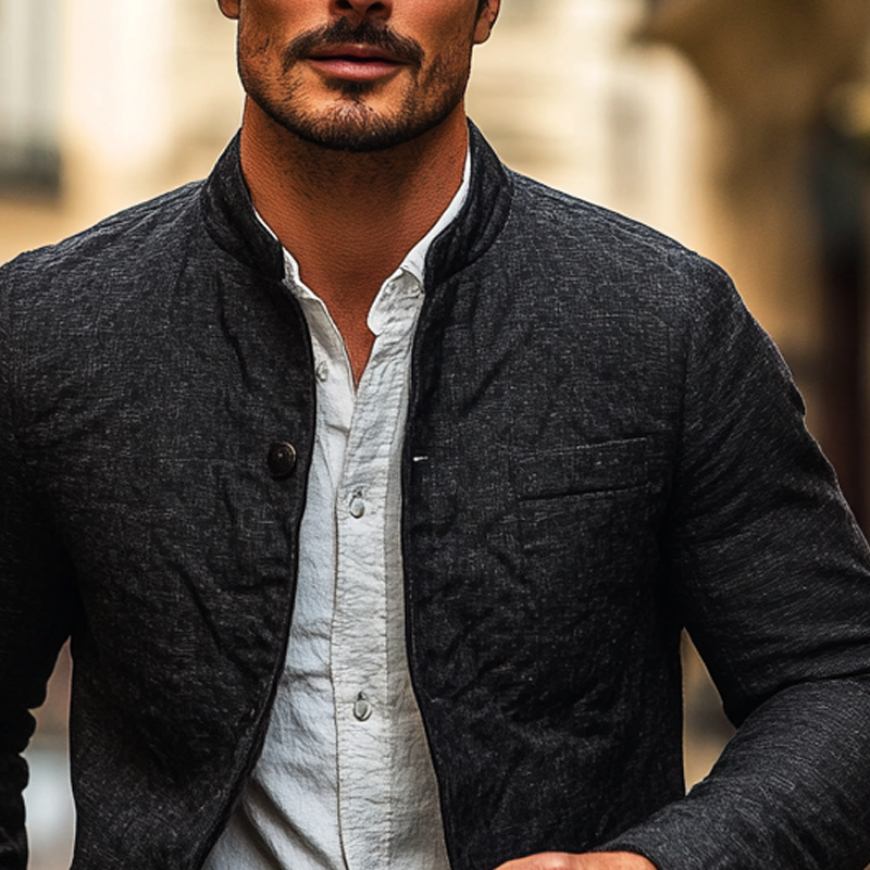 Canuck™| Blended Stand Collar Single-breasted Jacket