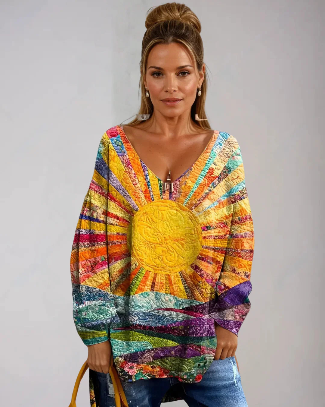 Canuck™| Ashling Elegant Colorful Blouse