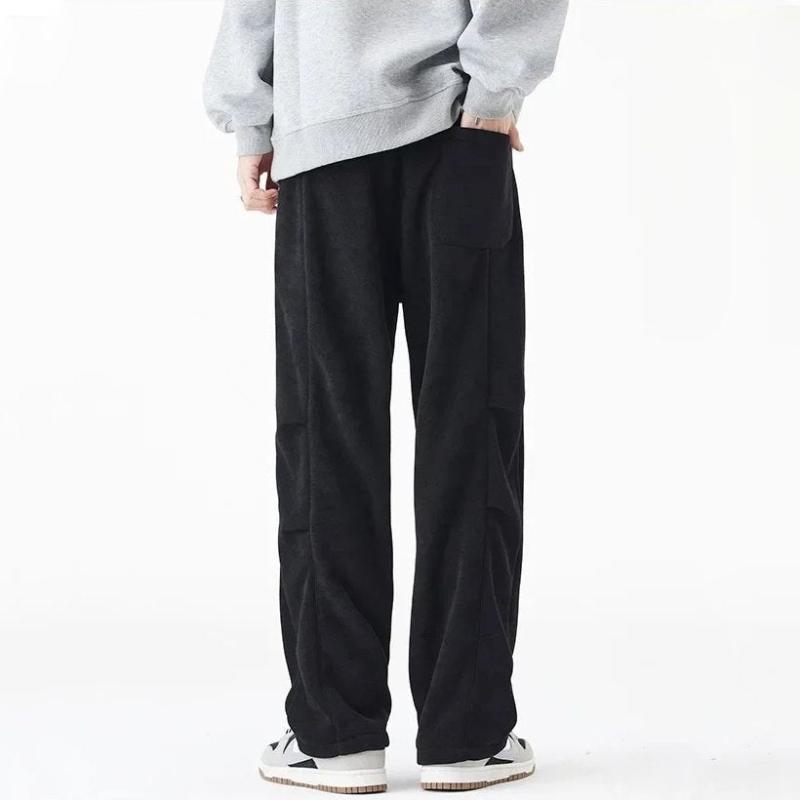 Canuck™| Winter Fleece-Lined Pants with Drawstring Waist and Straight Leg