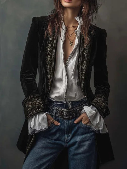 Canuck™| Velvet Royal Emblem Coat