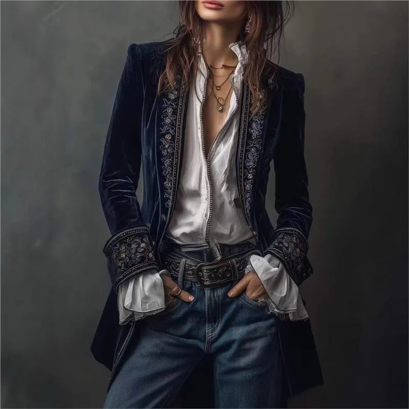 Canuck™| Velvet Royal Emblem Coat