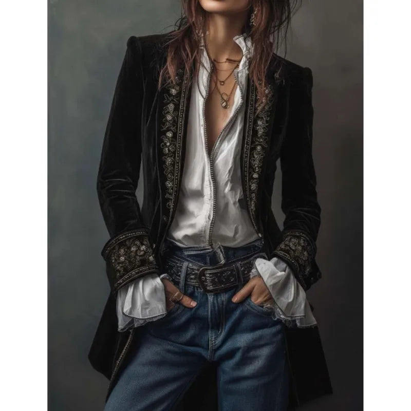 Canuck™| Velvet Royal Emblem Coat