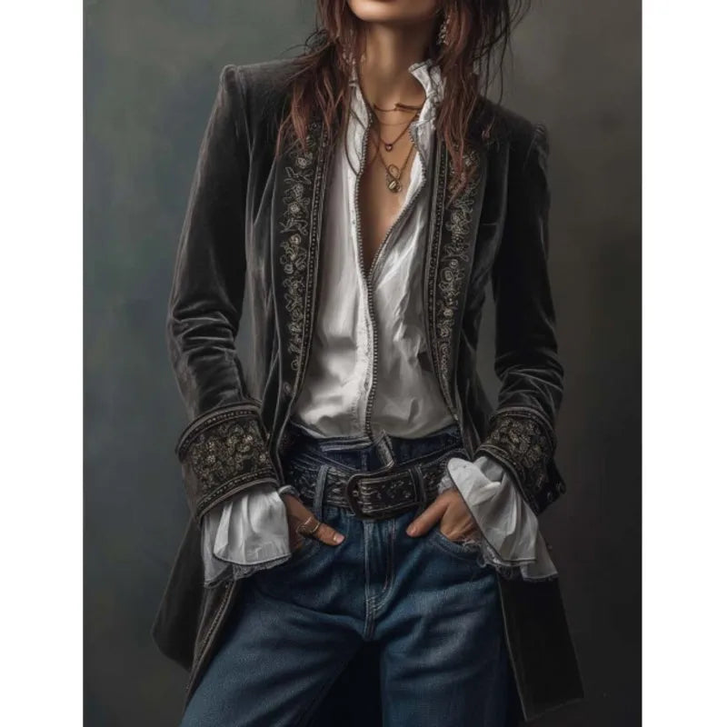 Canuck™| Velvet Royal Emblem Coat