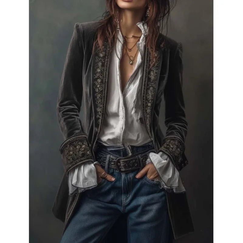 Canuck™| Velvet Royal Emblem Coat