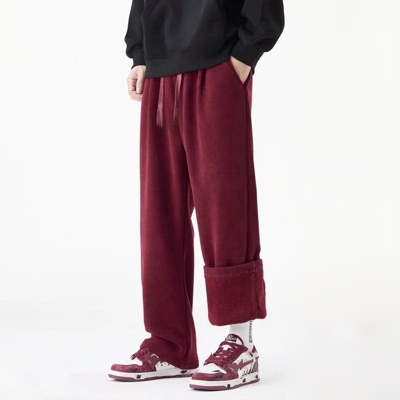 Canuck™| Winter Fleece-Lined Pants with Drawstring Waist and Straight Leg