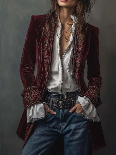 Canuck™| Velvet Royal Emblem Coat