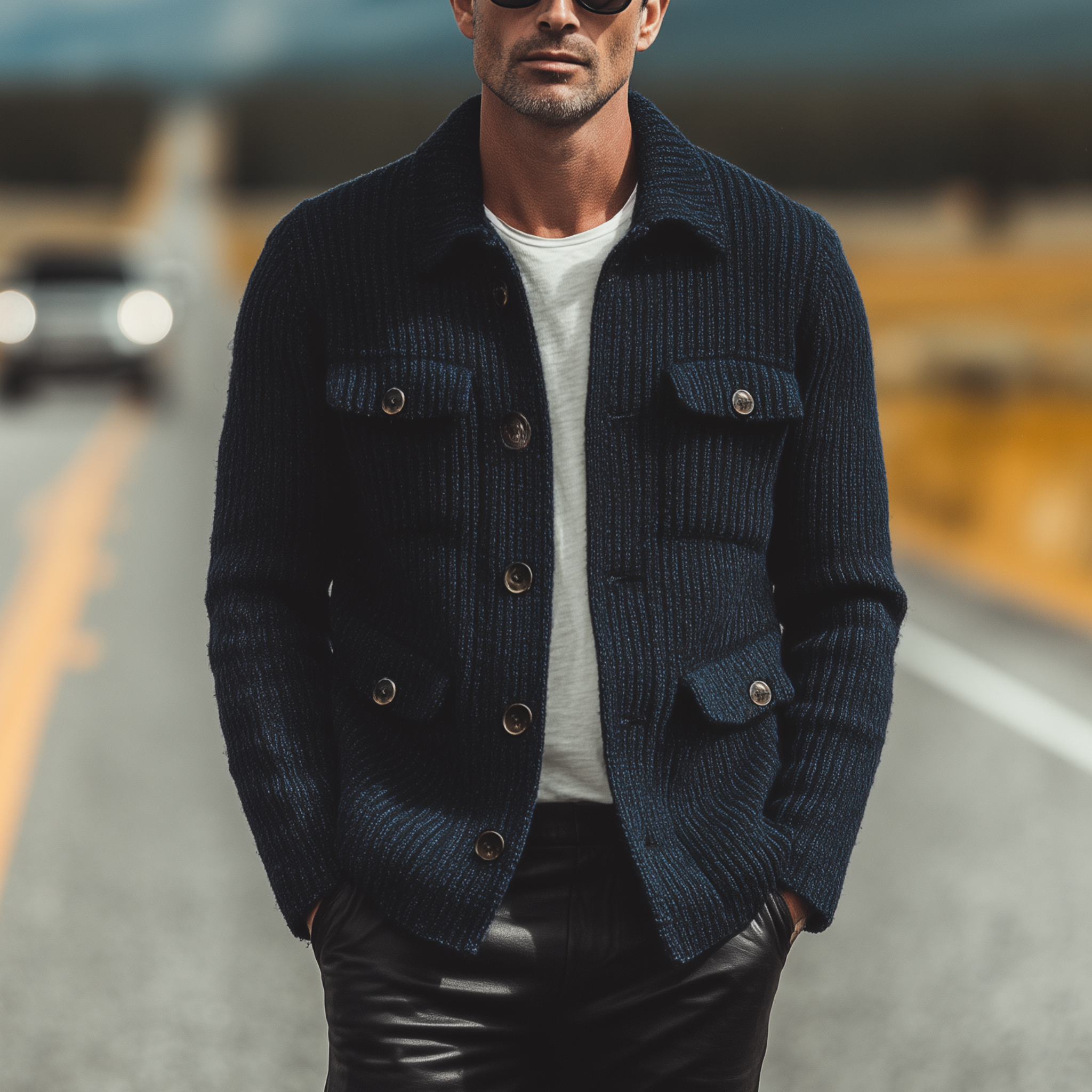 Canuck™| Classic Casual Multi-Pocket Lapel Knit Cardigan