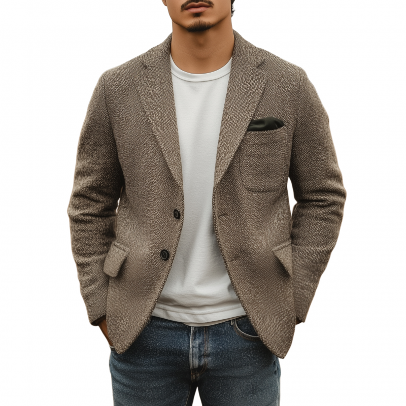 Canuck™| Vintage Tweed Notch Lapel Single-breasted Slim-fit Blazer