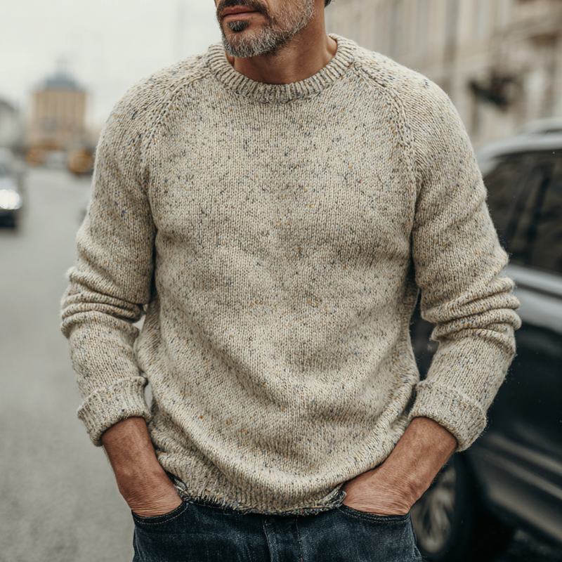 Canuck™| Casual Round Neck Long Sleeve Knitted Pullover Sweater