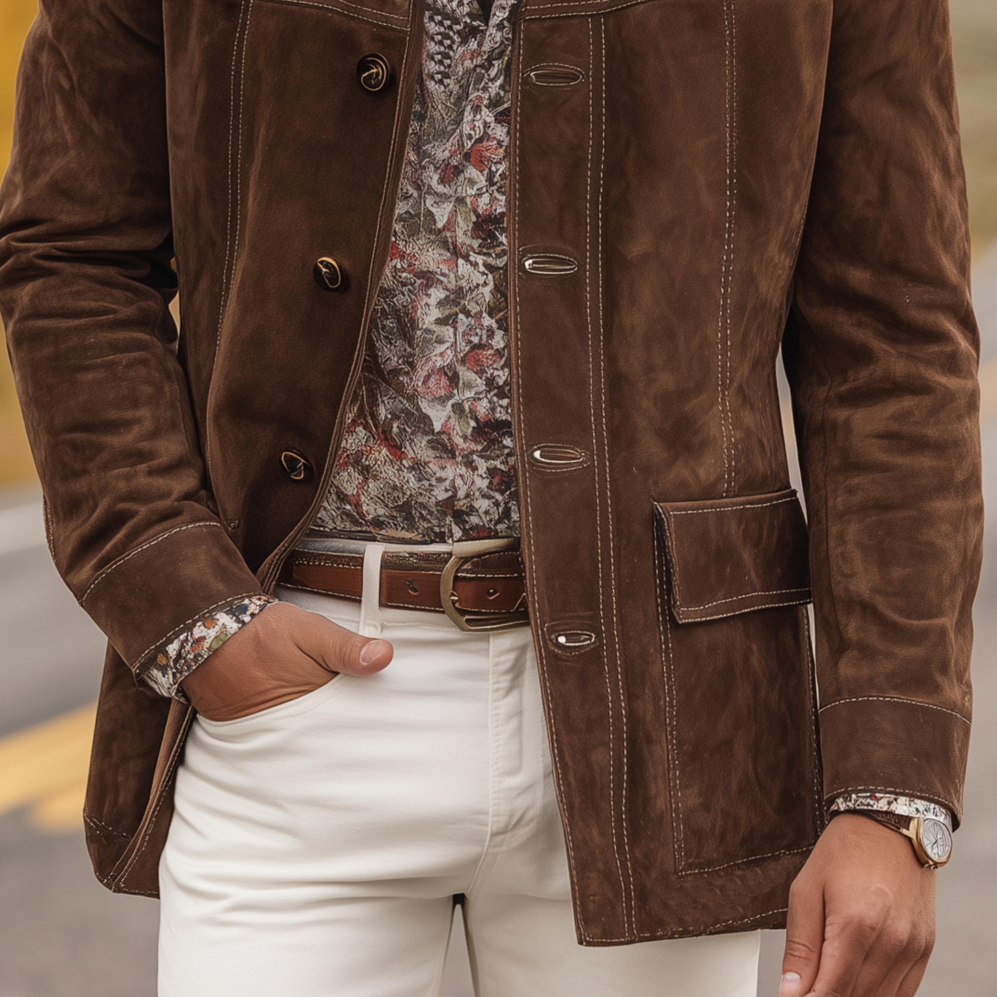 Canuck™| Classic Western Casual Tough Lapel Suede Jacket
