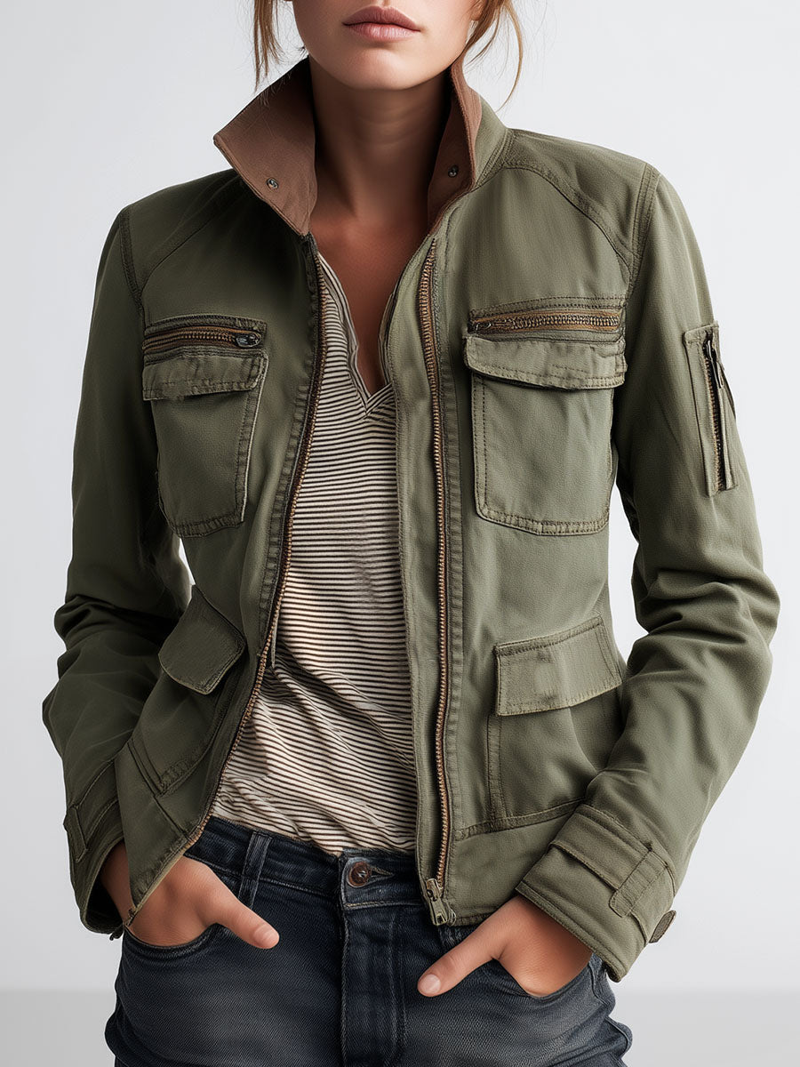 Canuck™| Outerdoor Utility Pocket Olive Green Cargo Jacket