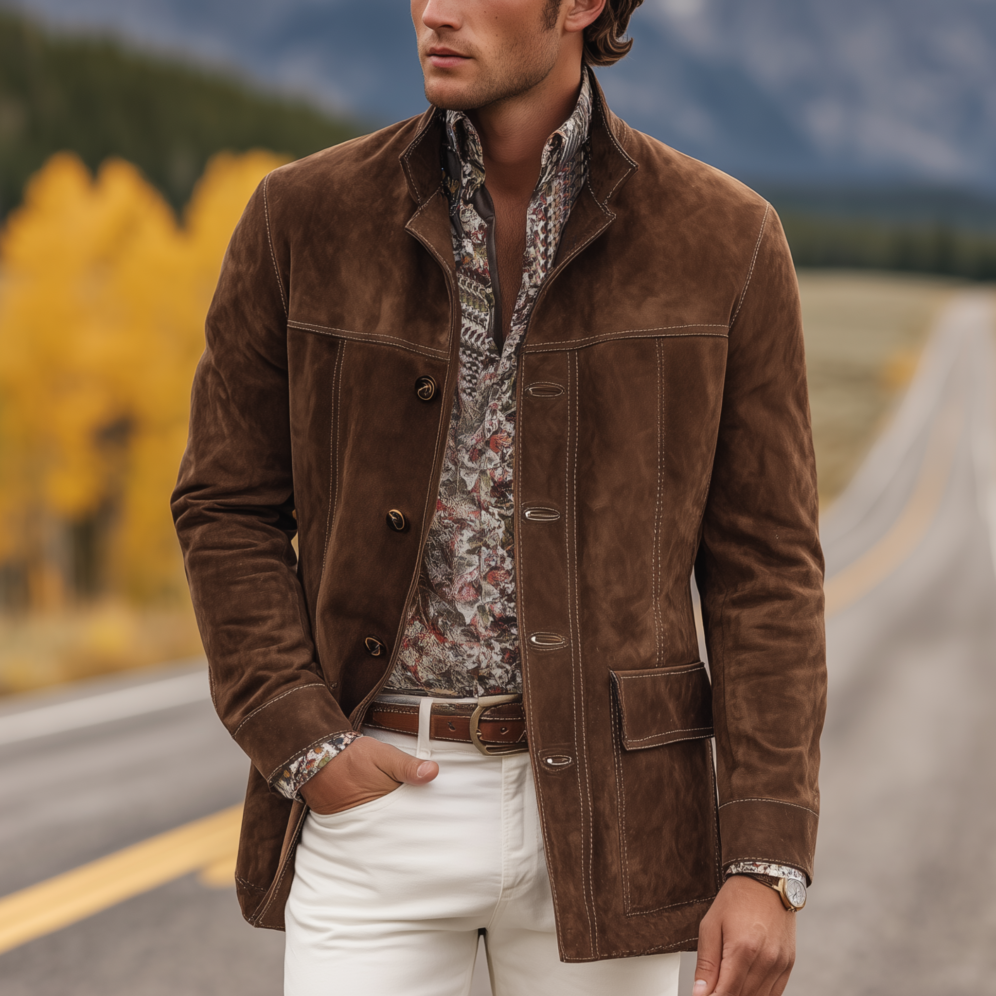 Canuck™| Classic Western Casual Tough Lapel Suede Jacket