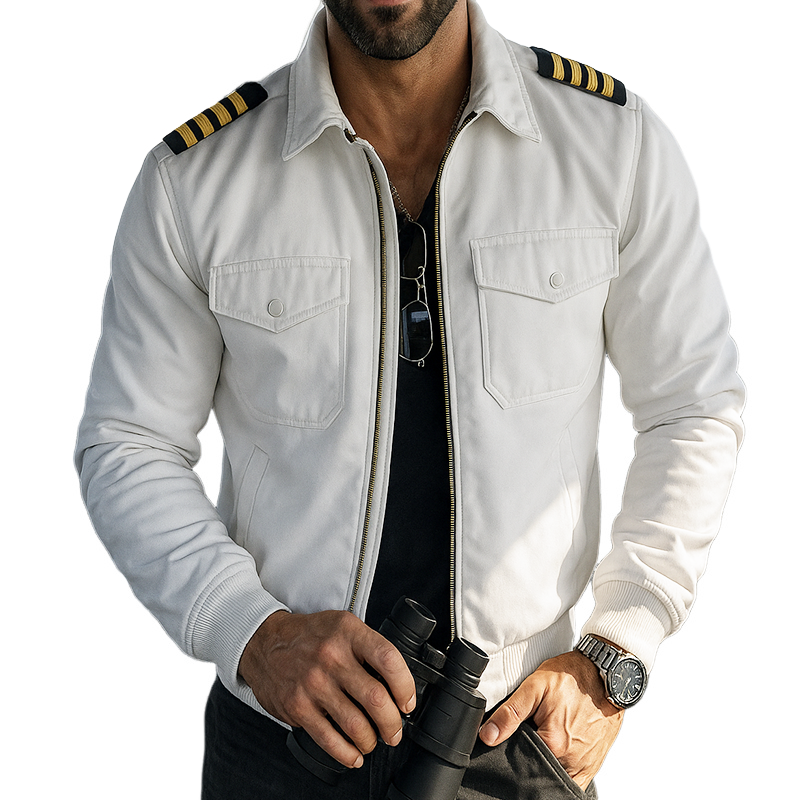 Canuck™| Vintage Casual Cotton Captain Style Zip-Up Jacket
