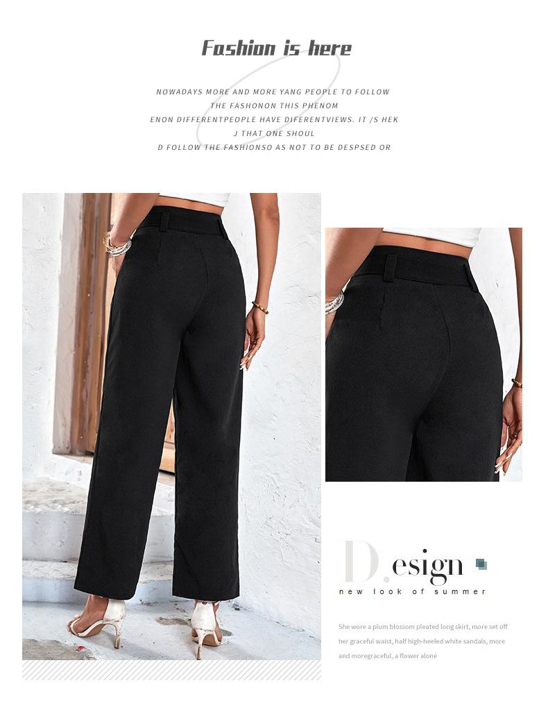 Canuck™| Belted Commuting High-waisted Wide-leg Pants for The Workplace 53110366
