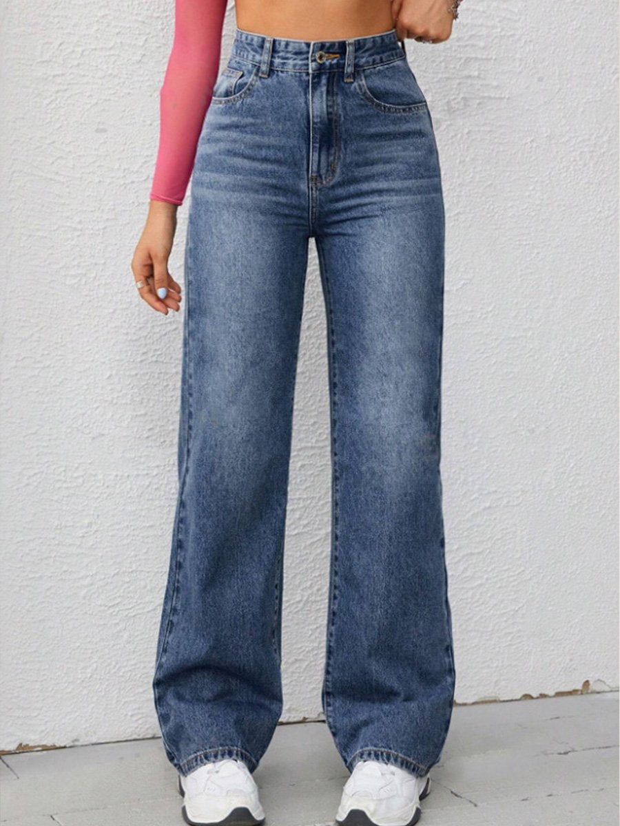 Canuck™| Loose High Waist Straight Skinny Wide Leg Jeans