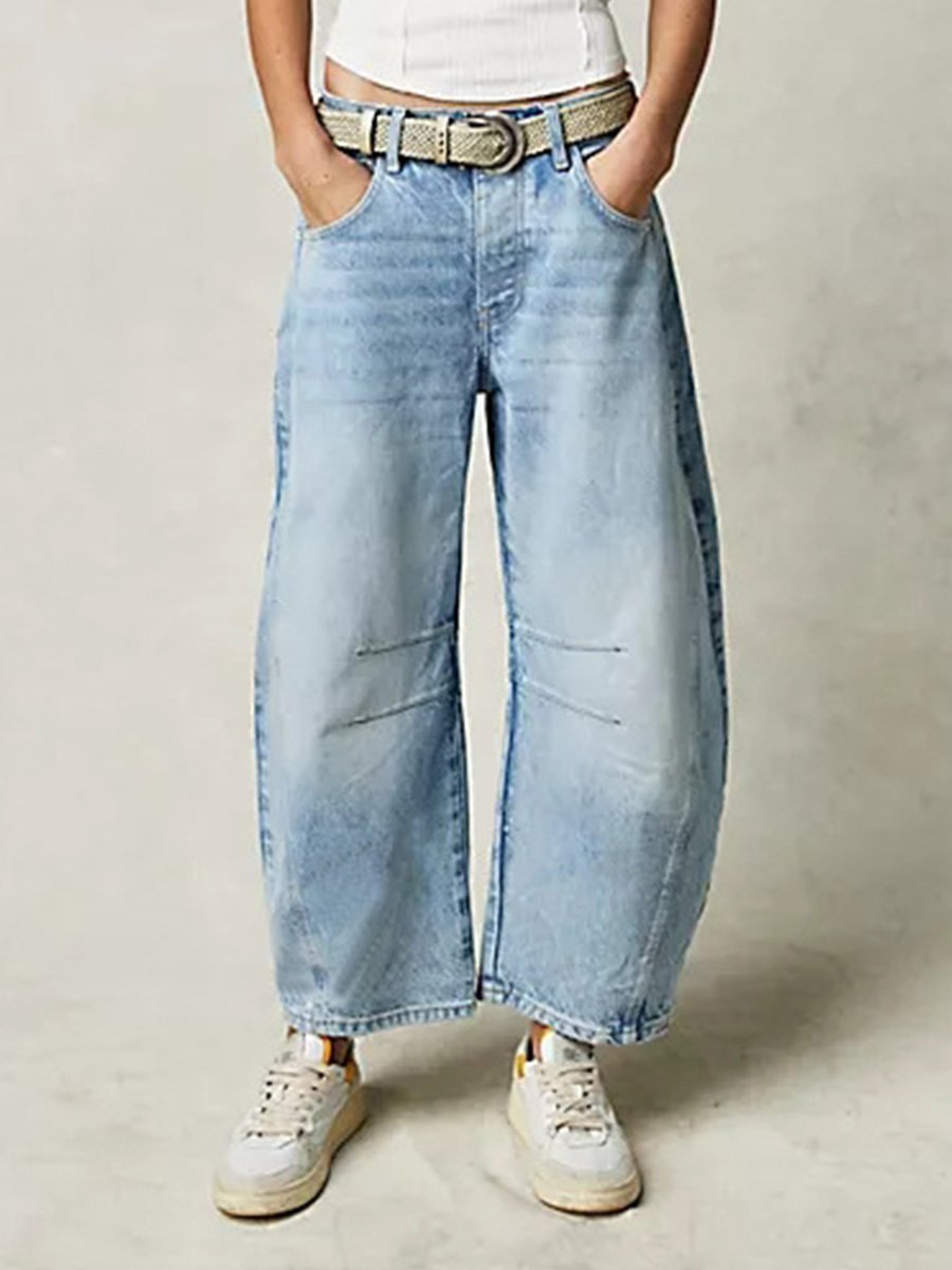 Canuck™| Casual Loose Mid-Rise Tube Jeans