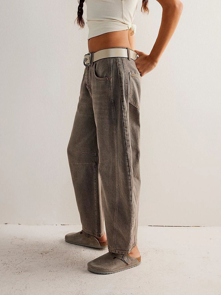 Canuck™| Casual Loose Mid-Rise Tube Jeans