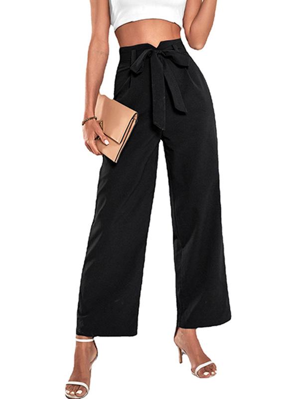 Canuck™| Belted Commuting High-waisted Wide-leg Pants for The Workplace 53110366