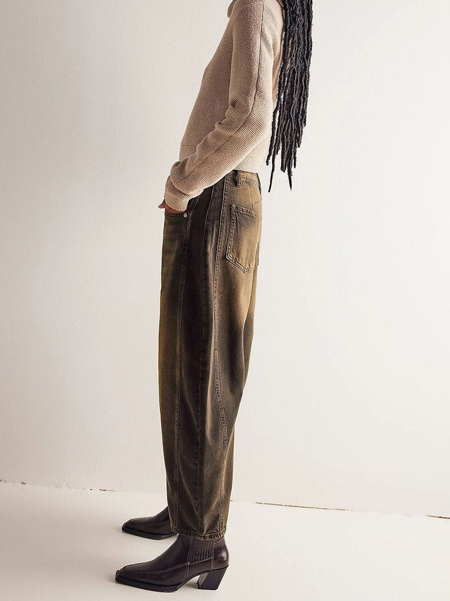 Canuck™| Casual Loose Mid-Rise Tube Jeans