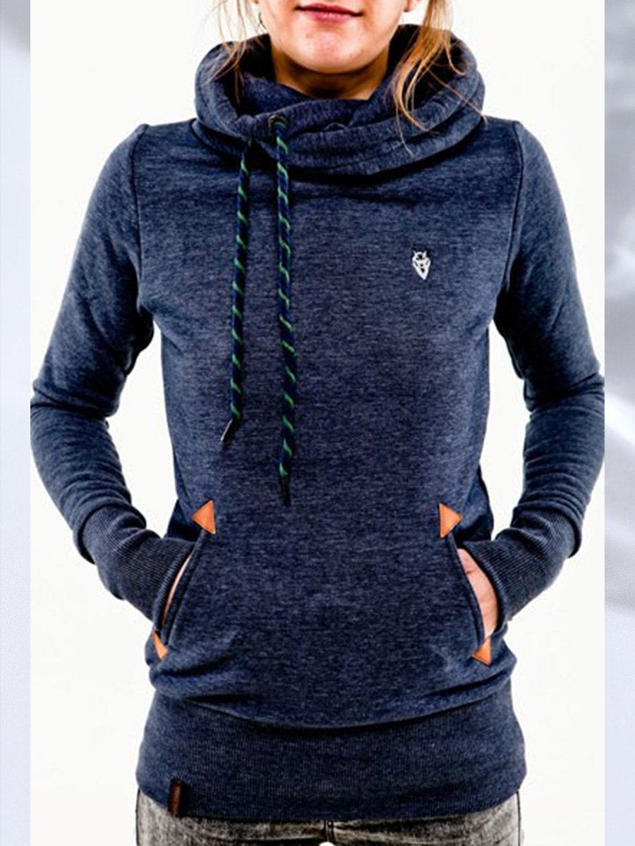 Canuck™| Fashion Hooded Long Sleeve Pocket Embroidery Hooded Fleece Sweatshirt