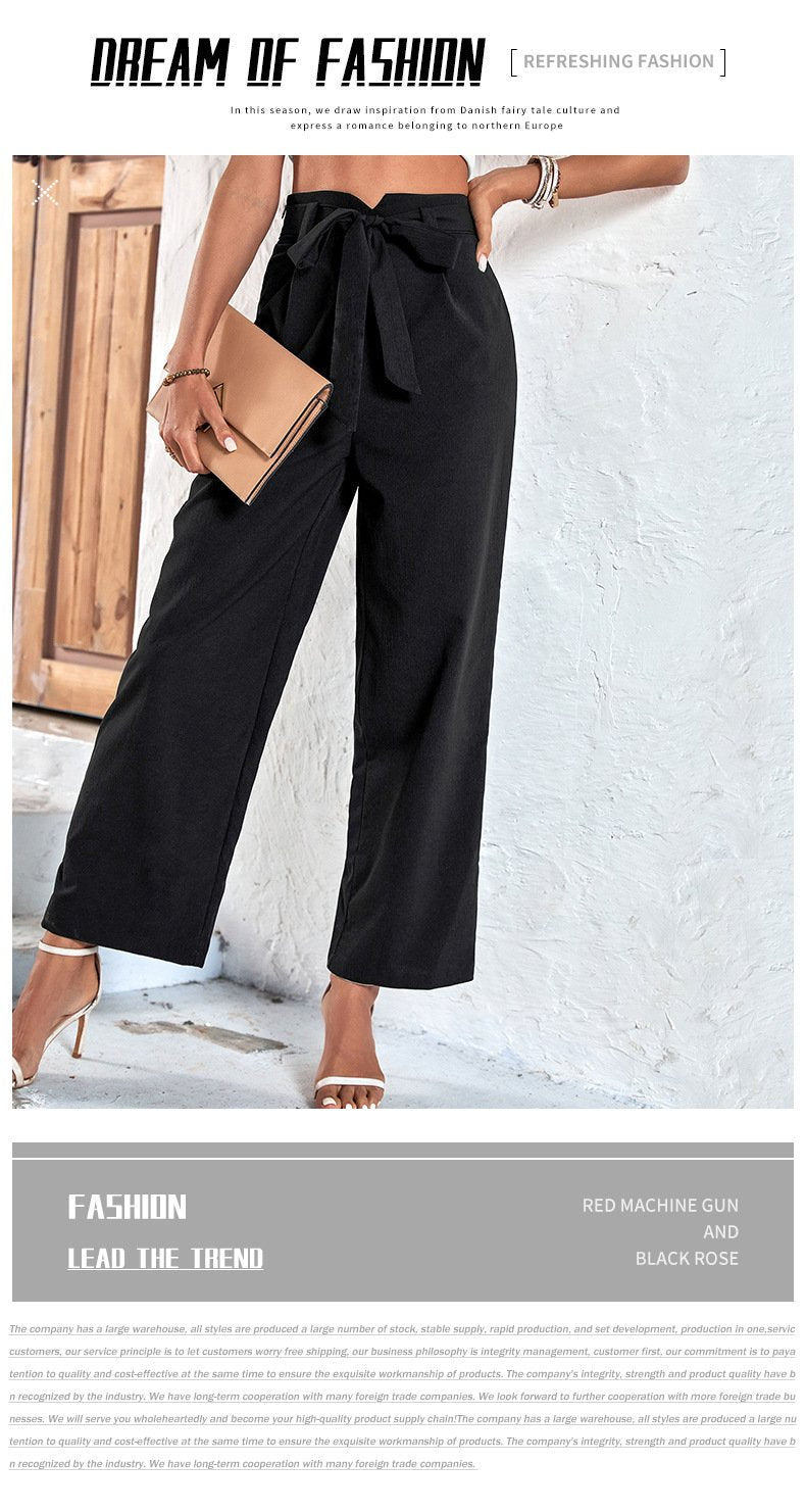 Canuck™| Belted Commuting High-waisted Wide-leg Pants for The Workplace 53110366