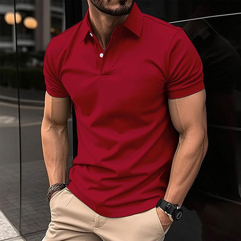 Canuck™| Casual Solid Color Short Sleeved Polo Shirt