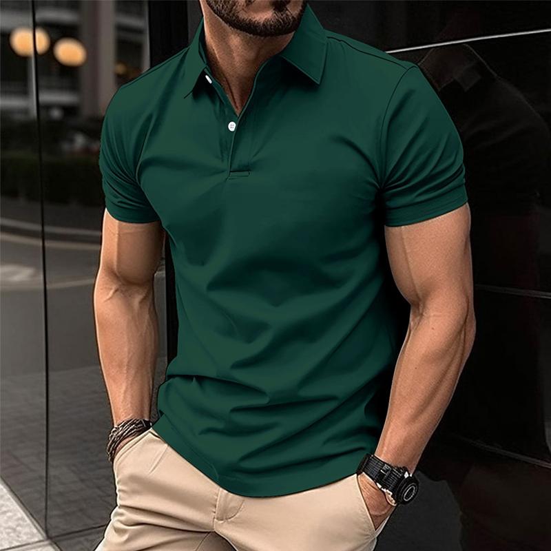 Canuck™| Casual Solid Color Short Sleeved Polo Shirt