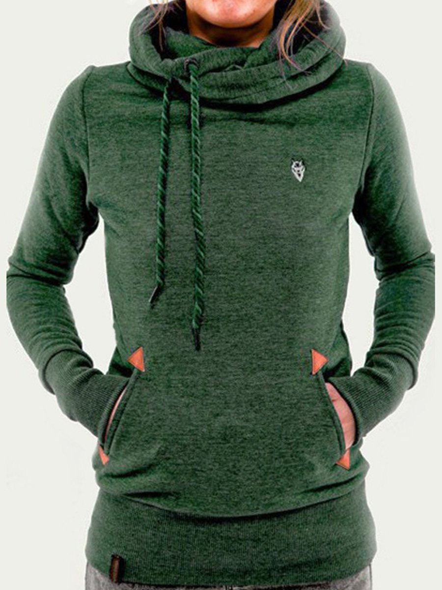 Canuck™| Fashion Hooded Long Sleeve Pocket Embroidery Hooded Fleece Sweatshirt
