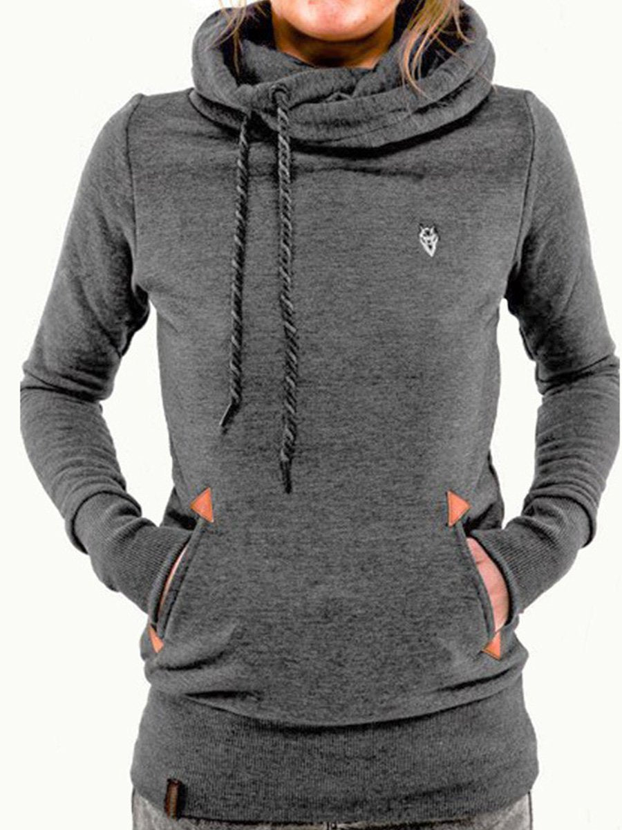 Canuck™| Fashion Hooded Long Sleeve Pocket Embroidery Hooded Fleece Sweatshirt