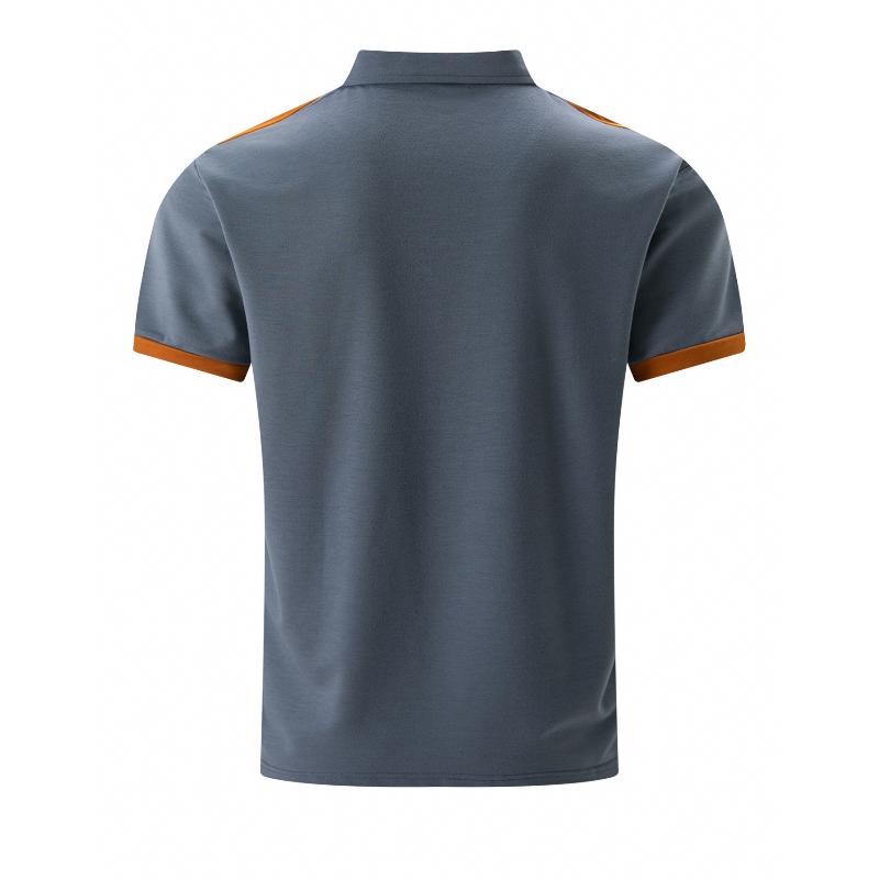 Canuck™| Colorblock Chest Pocket Lapel Cotton Blend Short Sleeve Polo Shirt
