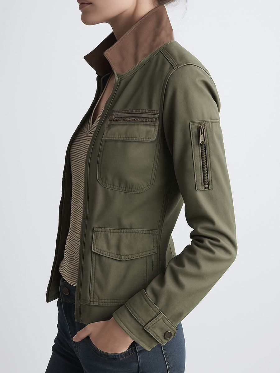 Canuck™| Outerdoor Utility Pocket Olive Green Cargo Jacket
