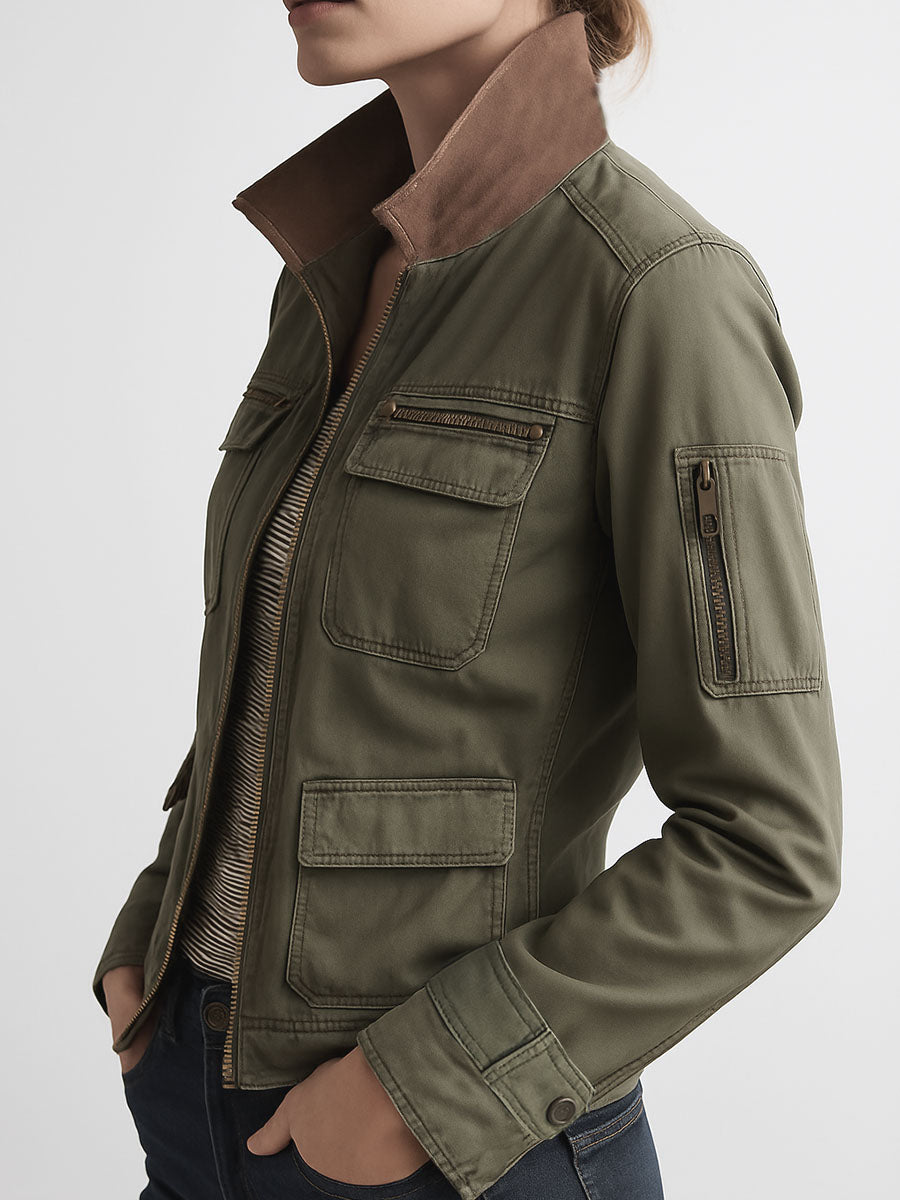 Canuck™| Outerdoor Utility Pocket Olive Green Cargo Jacket