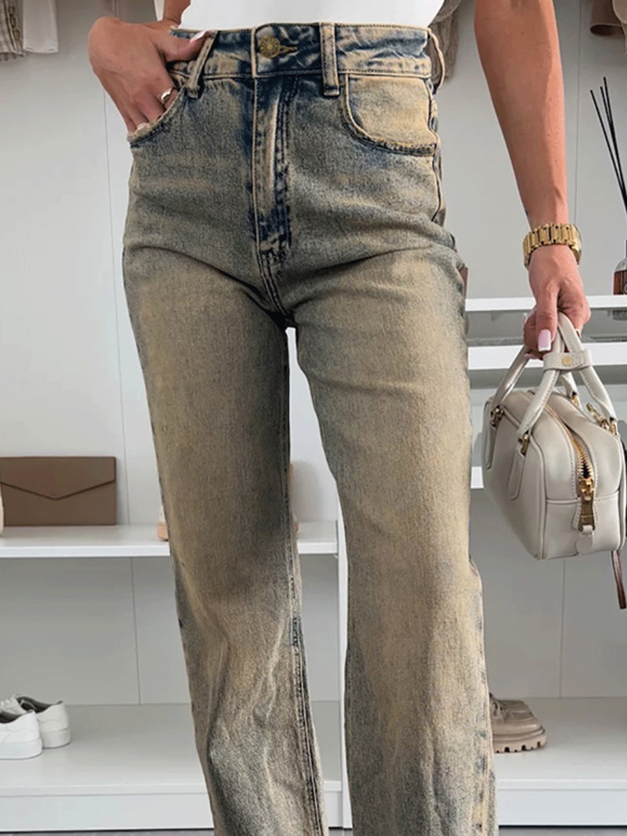 Canuck™| Casual Washed Slim Stretch Straight Wide-Leg Jeans