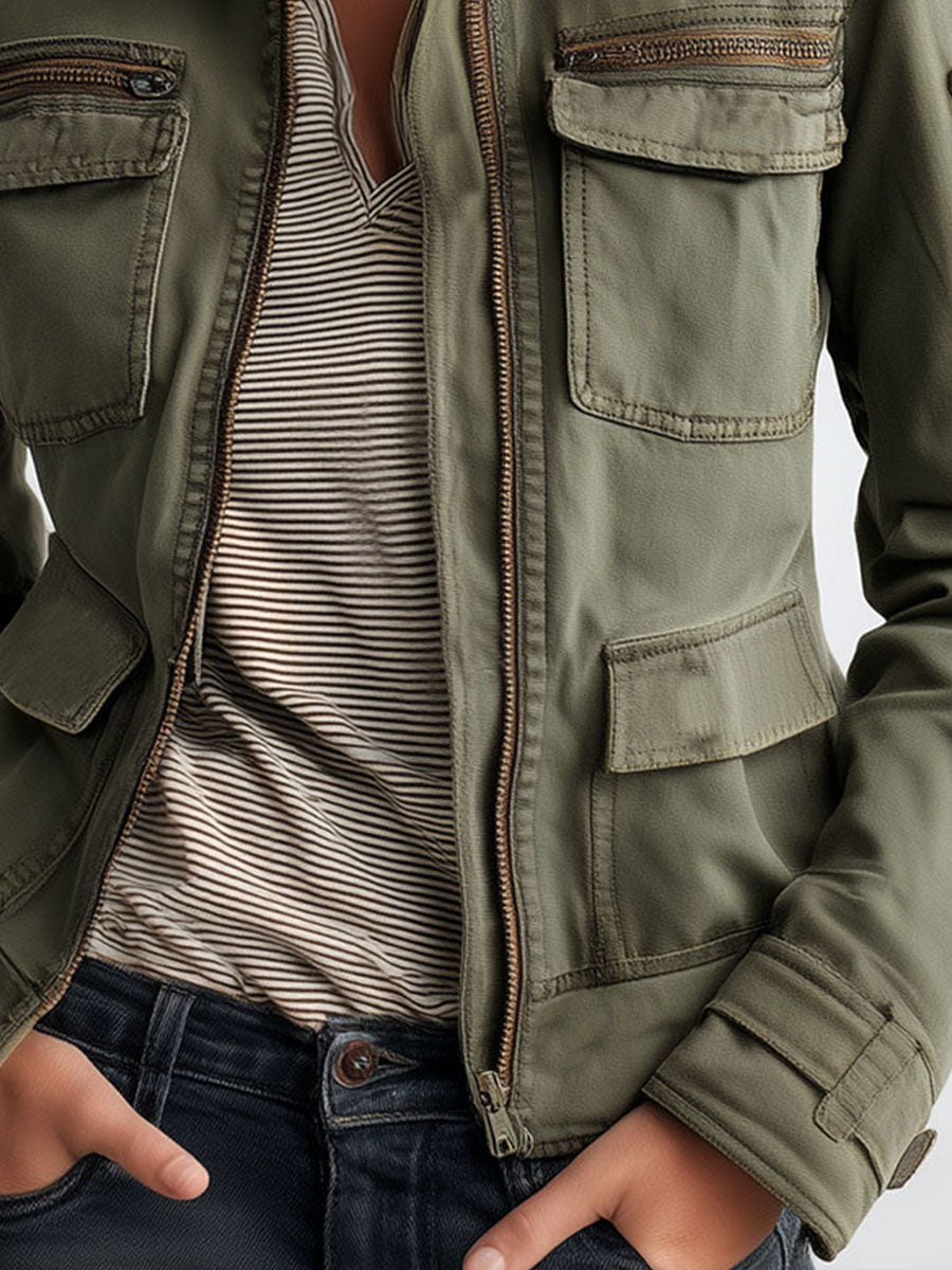 Canuck™| Outerdoor Utility Pocket Olive Green Cargo Jacket