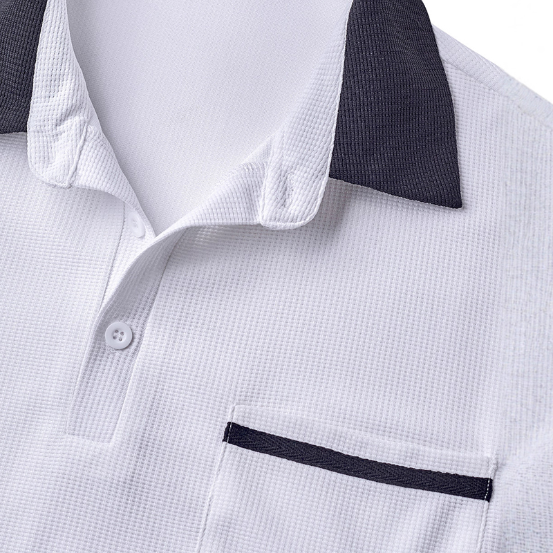 Canuck™| Colorblock Waffle Short Sleeve Polo Shirt