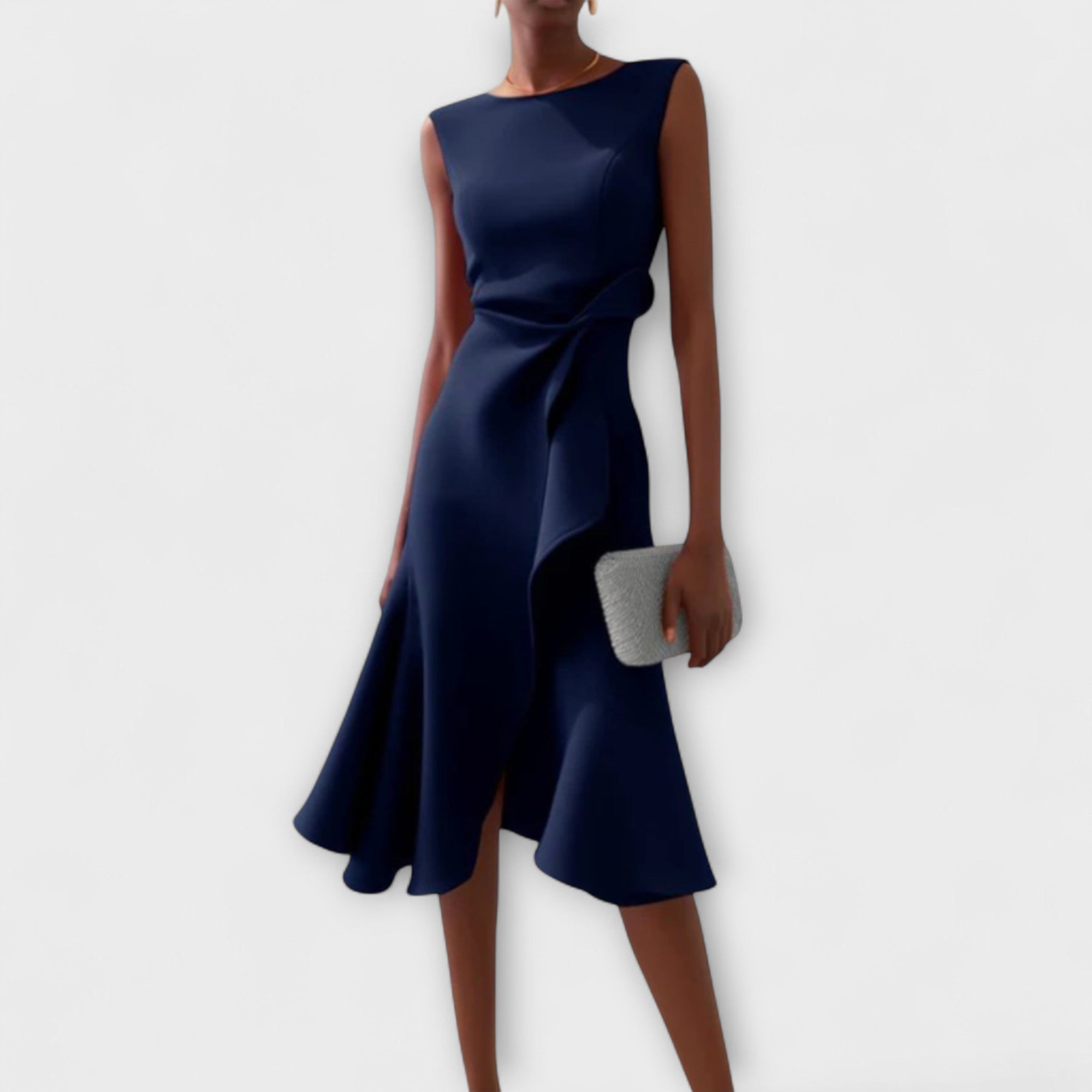 Canuck™|Draped Asymmetrical Midi Dress