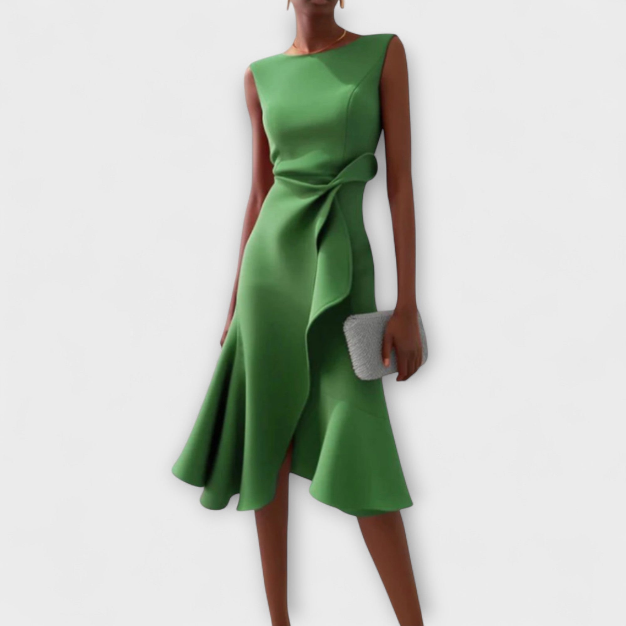 Canuck™|Draped Asymmetrical Midi Dress