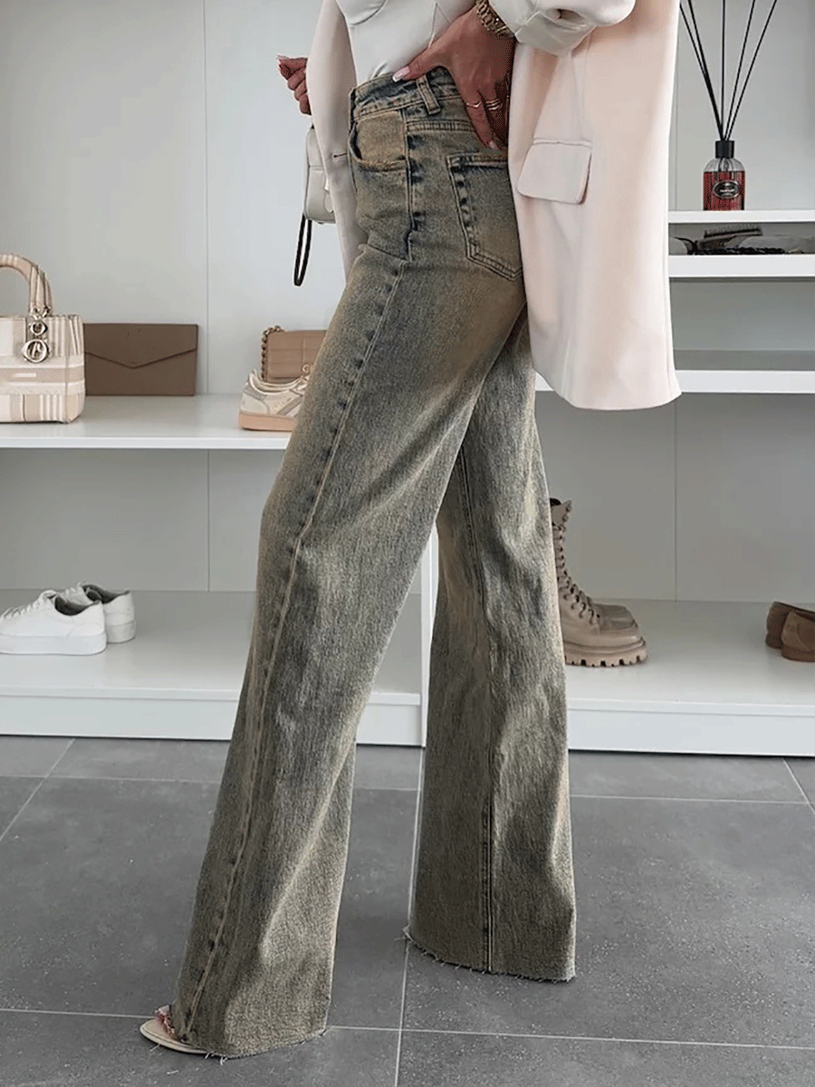 Canuck™| Casual Washed Slim Stretch Straight Wide-Leg Jeans