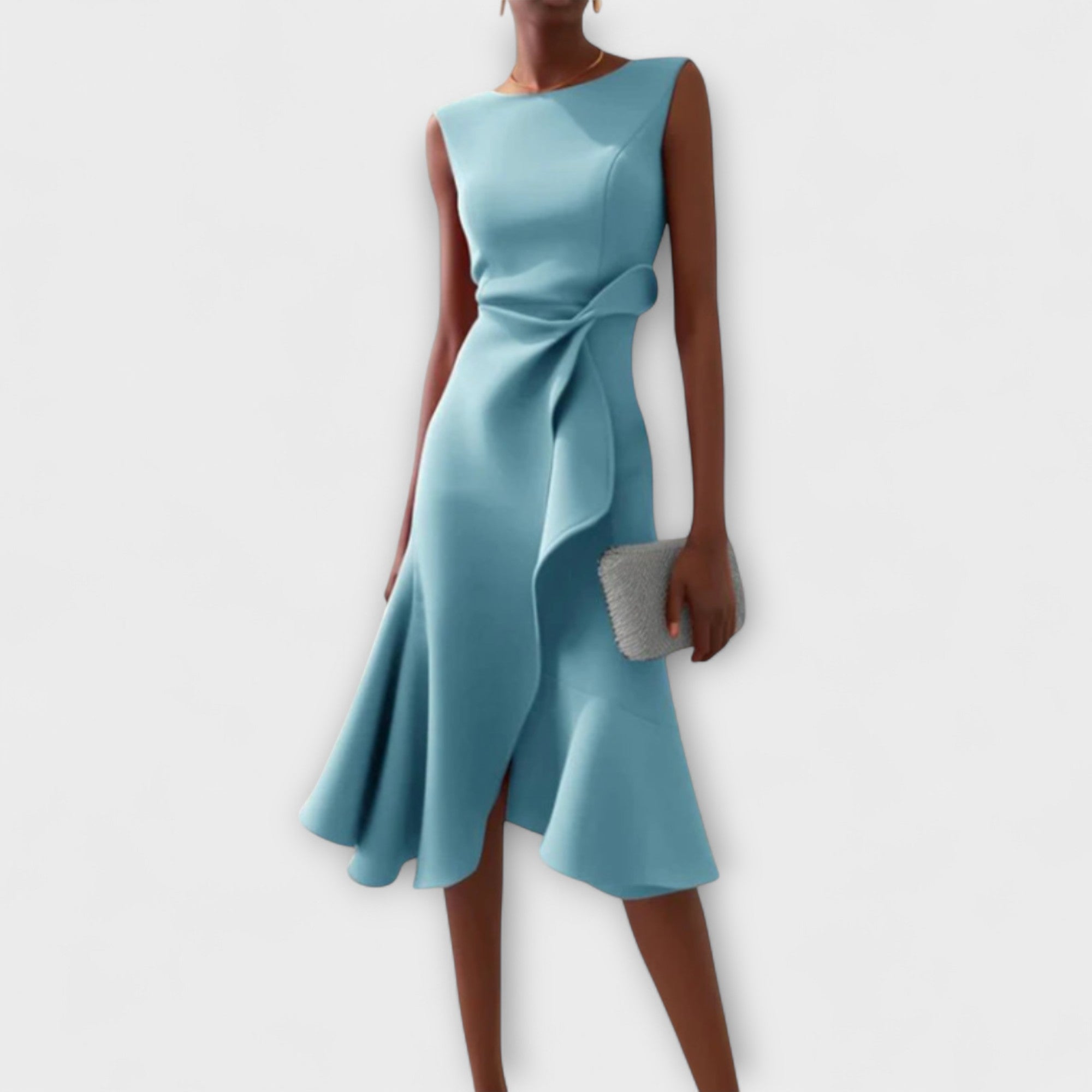 Canuck™|Draped Asymmetrical Midi Dress