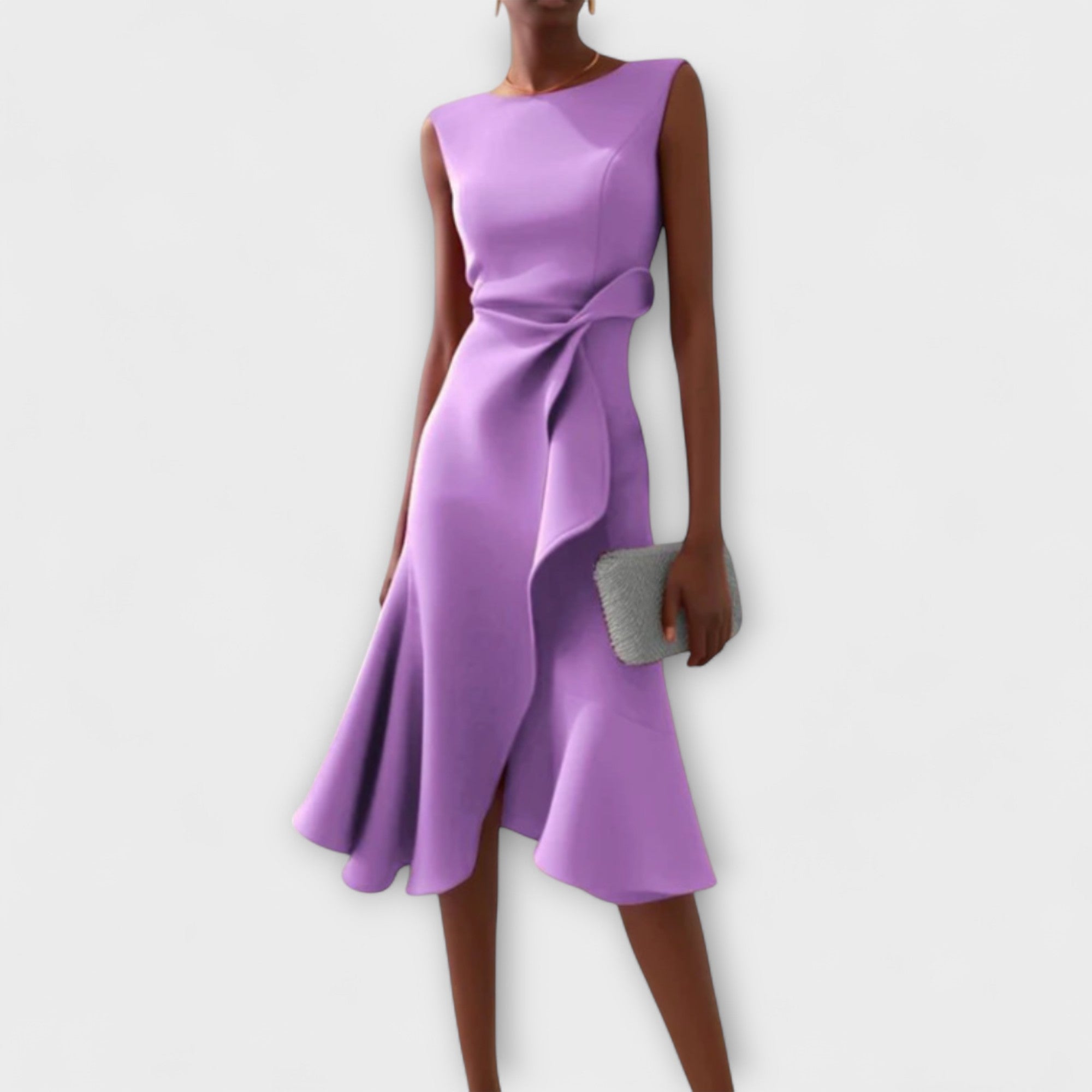 Canuck™|Draped Asymmetrical Midi Dress