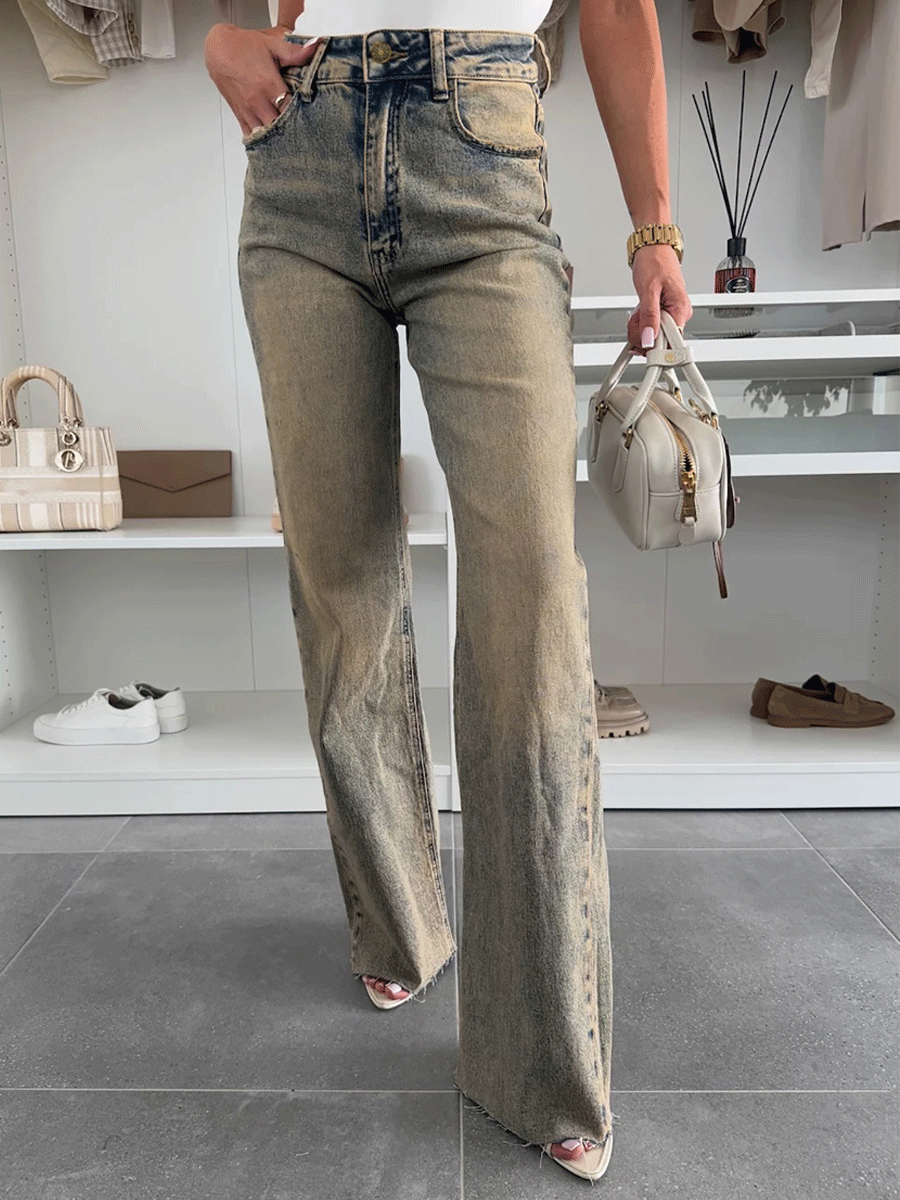 Canuck™| Casual Washed Slim Stretch Straight Wide-Leg Jeans